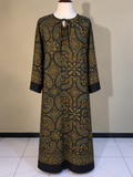 Black Pashmina Handmade Embroidered Kaftaan