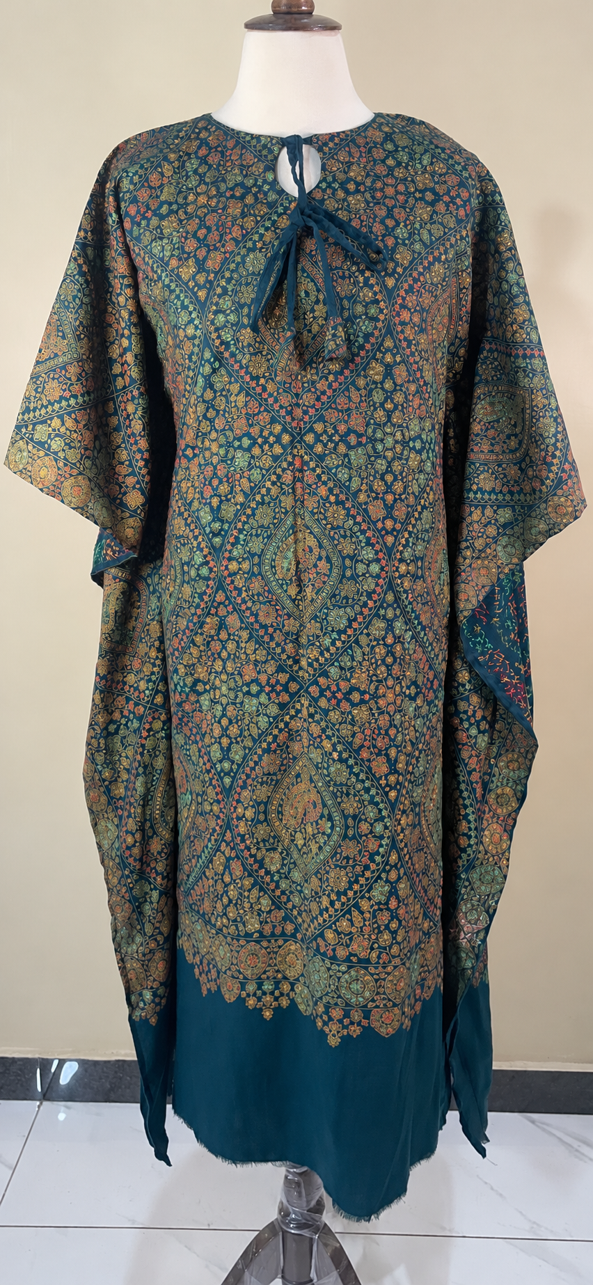 Zinc Pashmina Handmade Embroidered Kaftaan