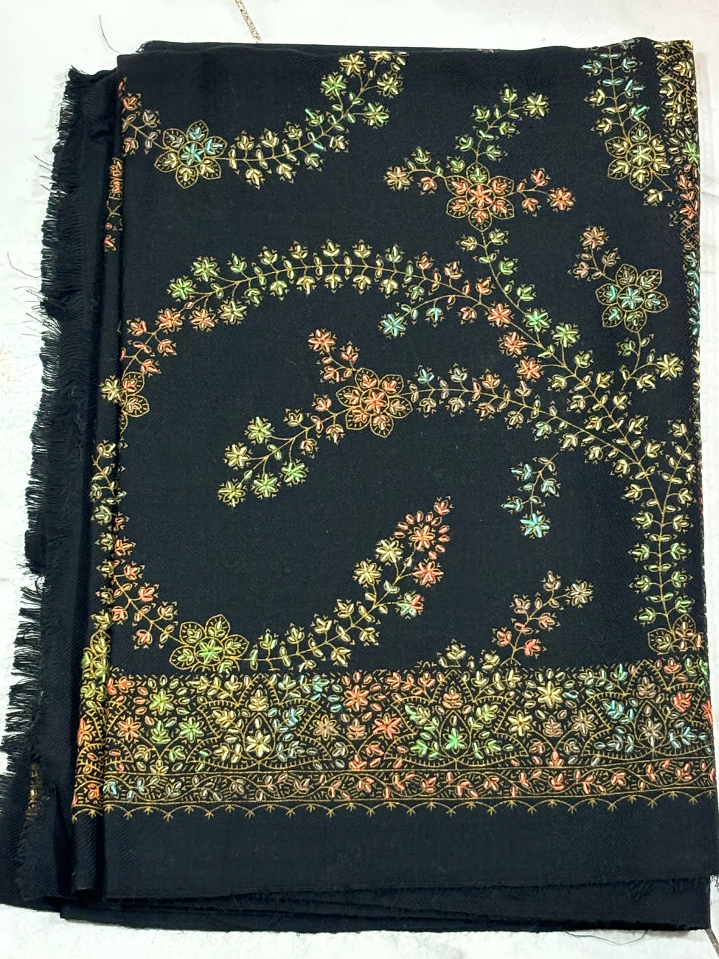 Pashmina Scarf | Hand Embroidery on Print