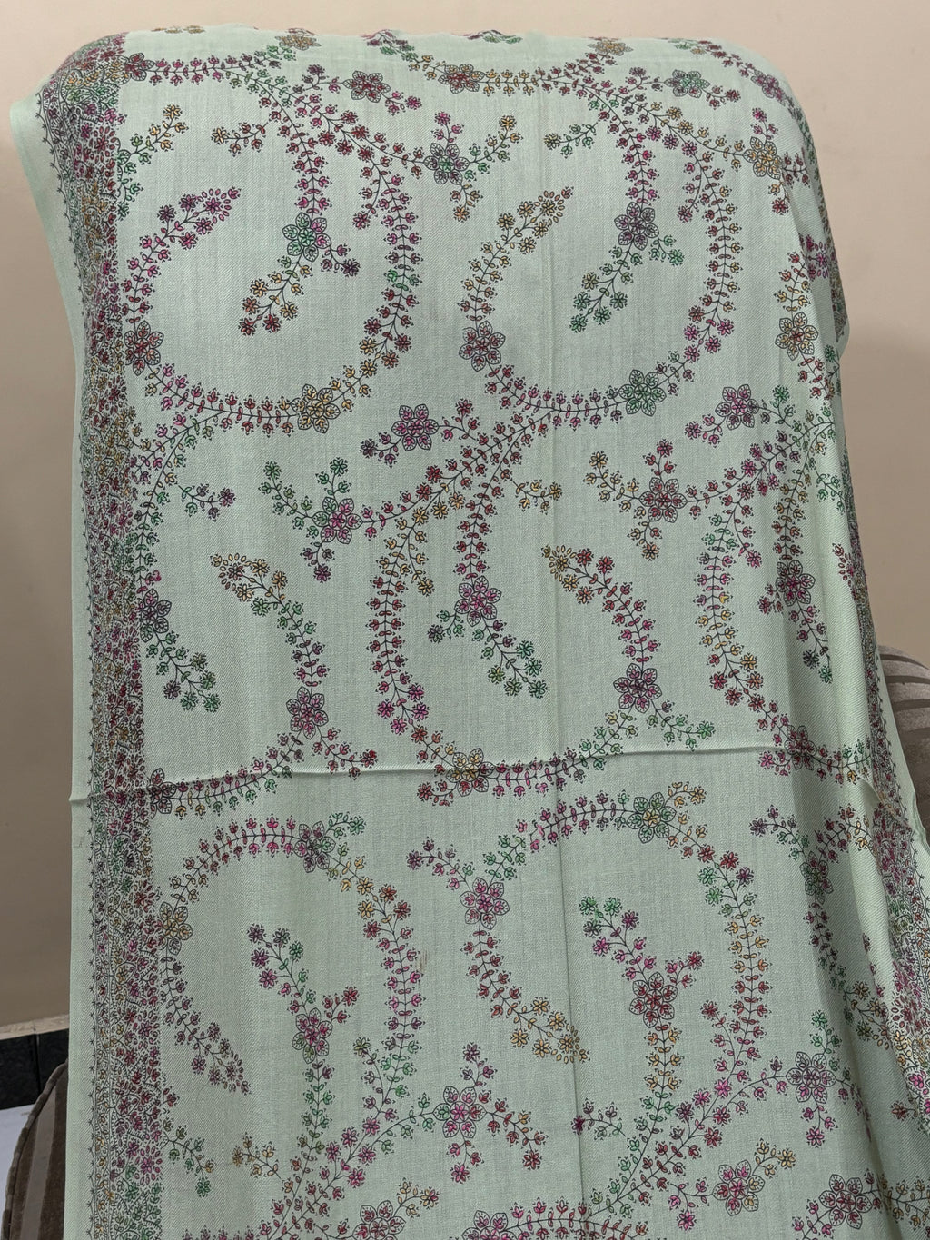 Pashmina Scarf | Hand Embroidery on Print