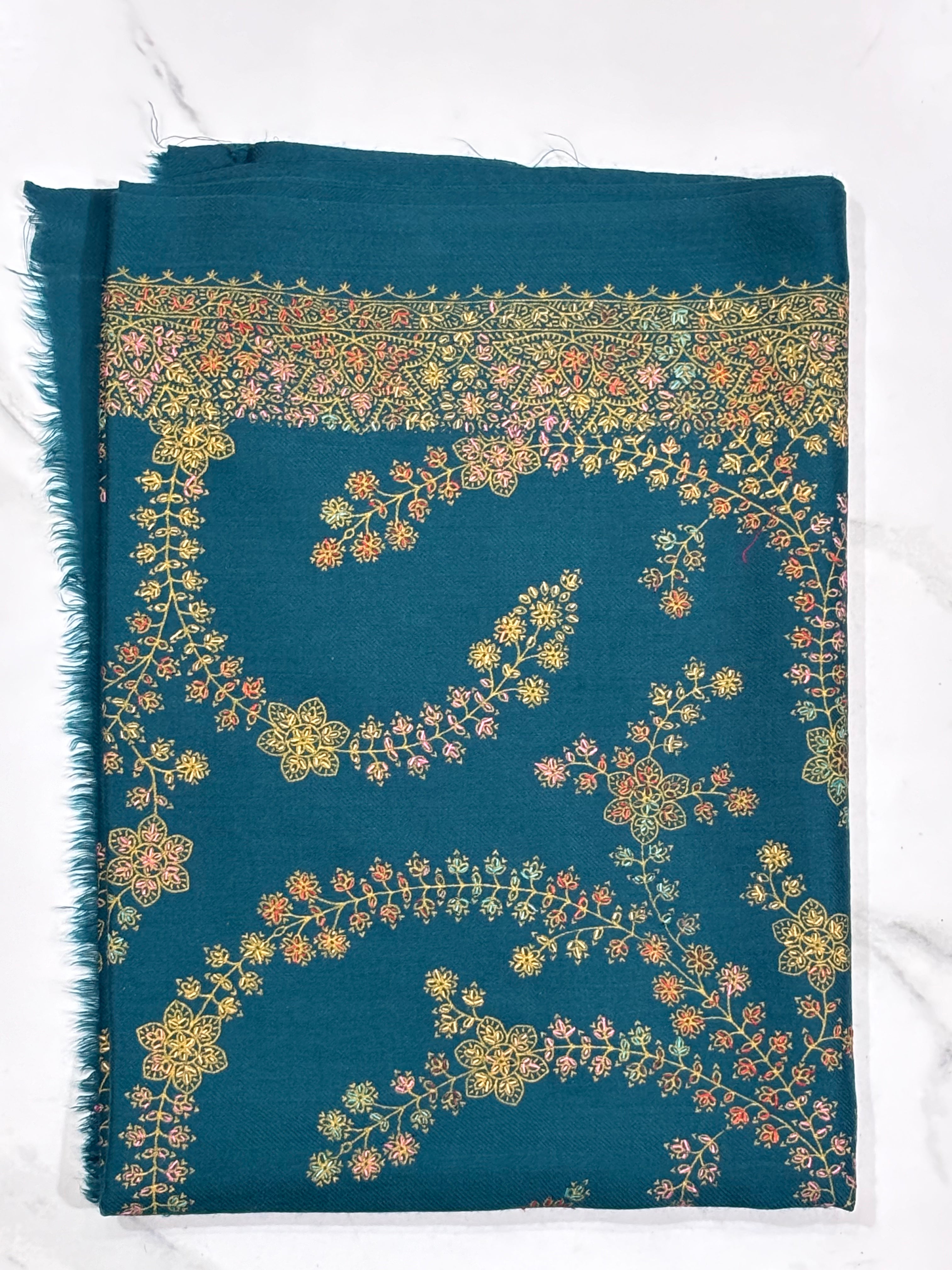 Pashmina Scarf | Hand Embroidery on Print