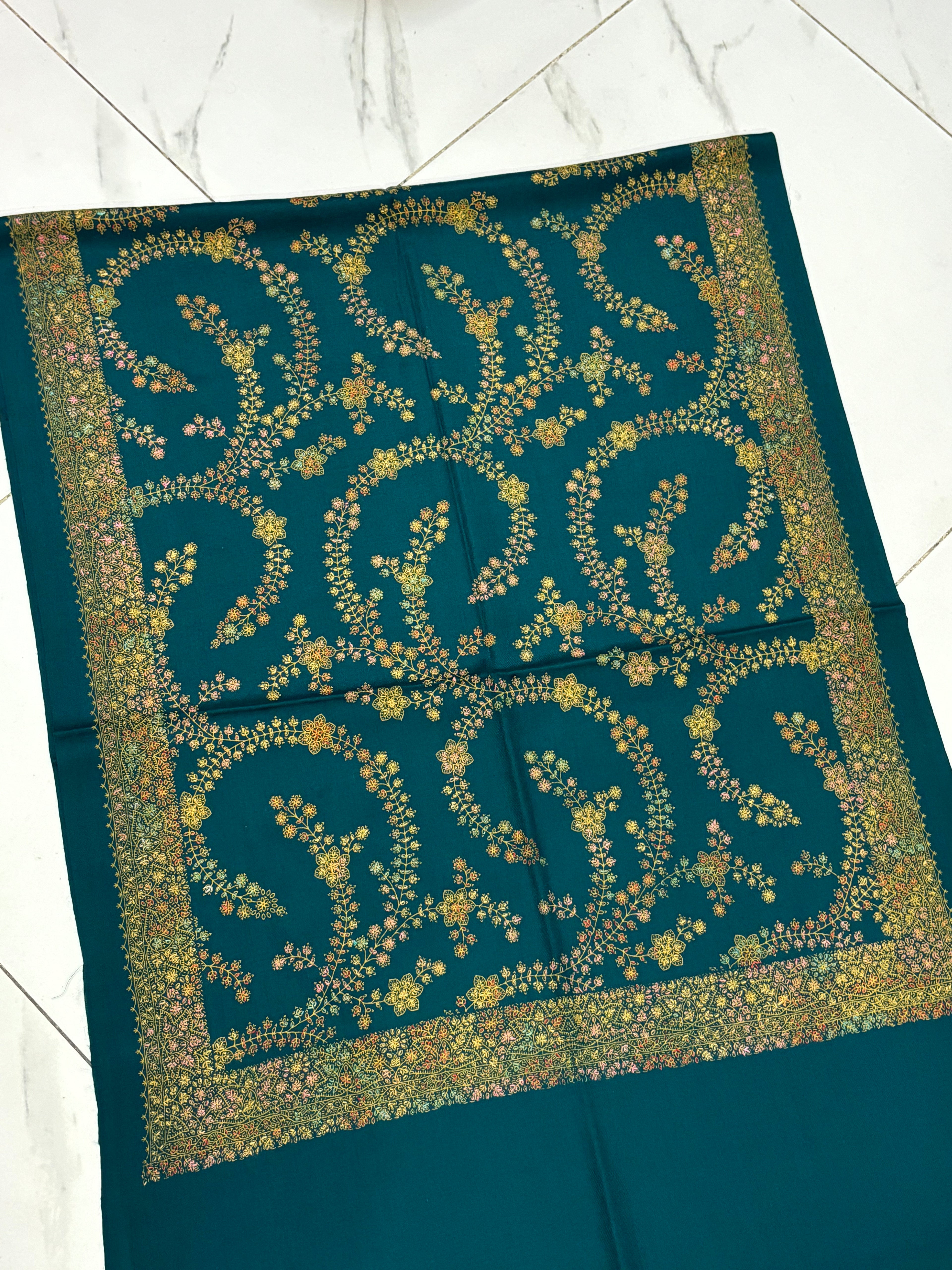 Pashmina Scarf | Hand Embroidery on Print