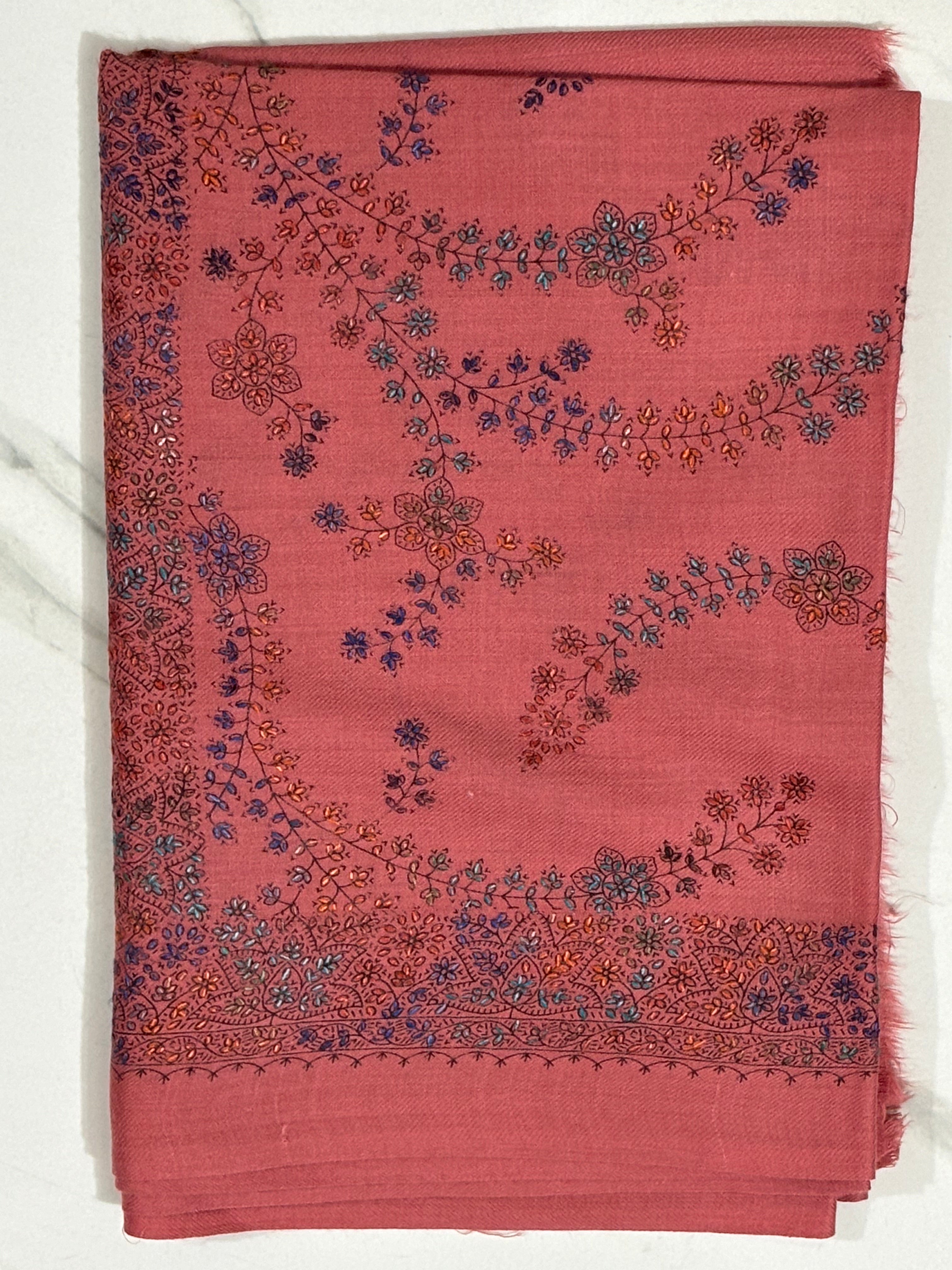 Pashmina Scarf | Hand Embroidery on Print