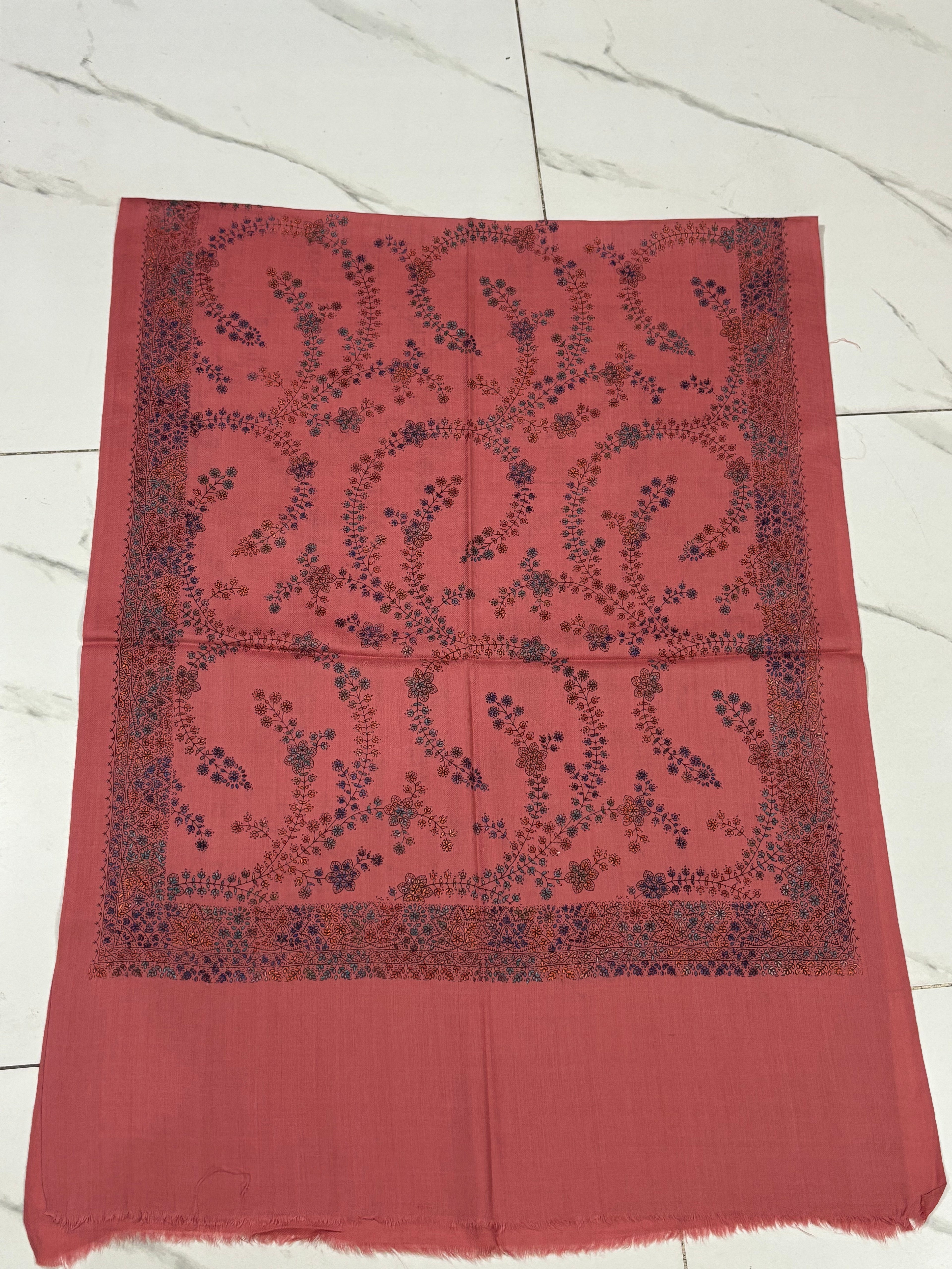 Pashmina Scarf | Hand Embroidery on Print