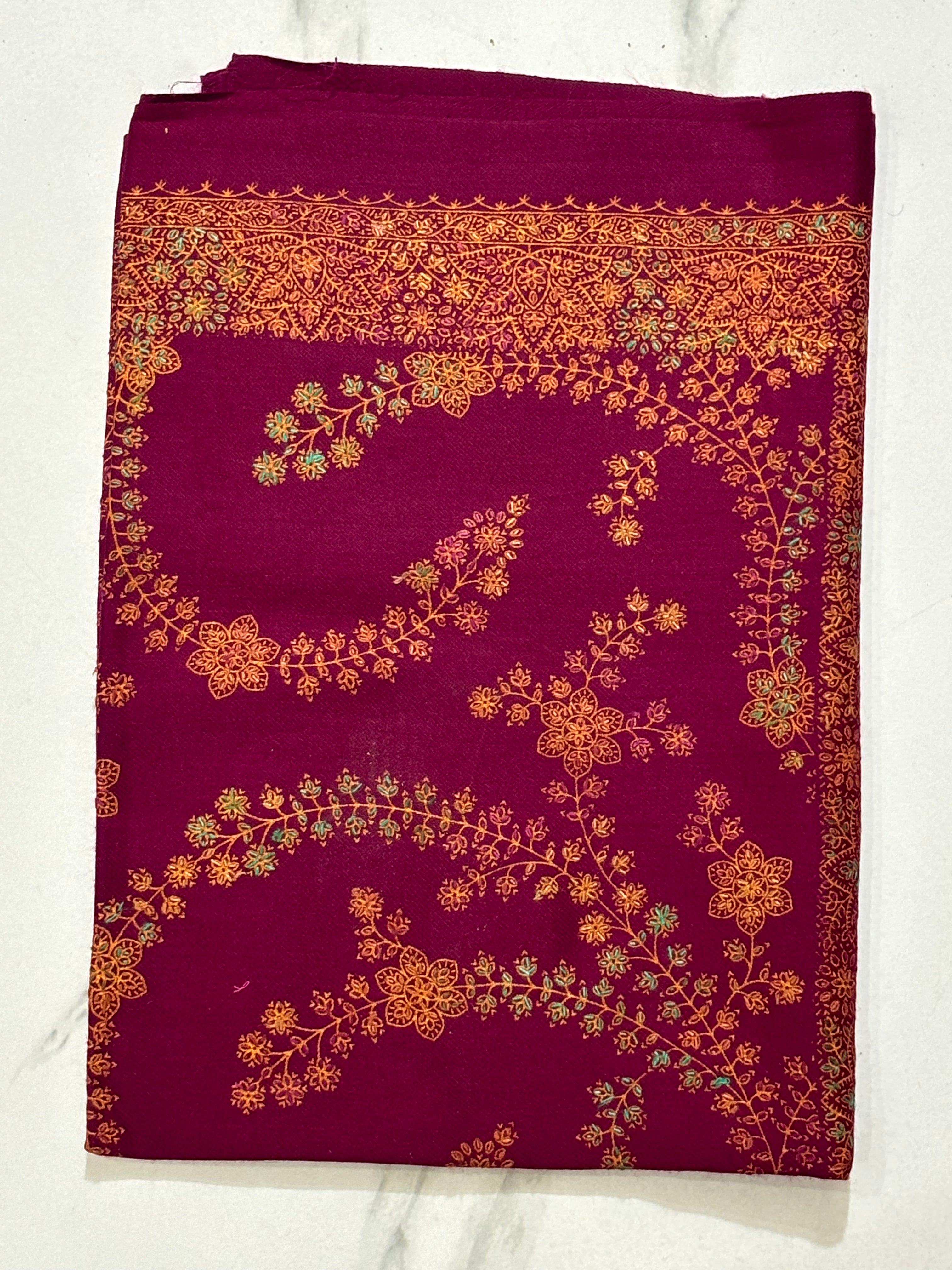 Pashmina Scarf | Hand Embroidery on Print