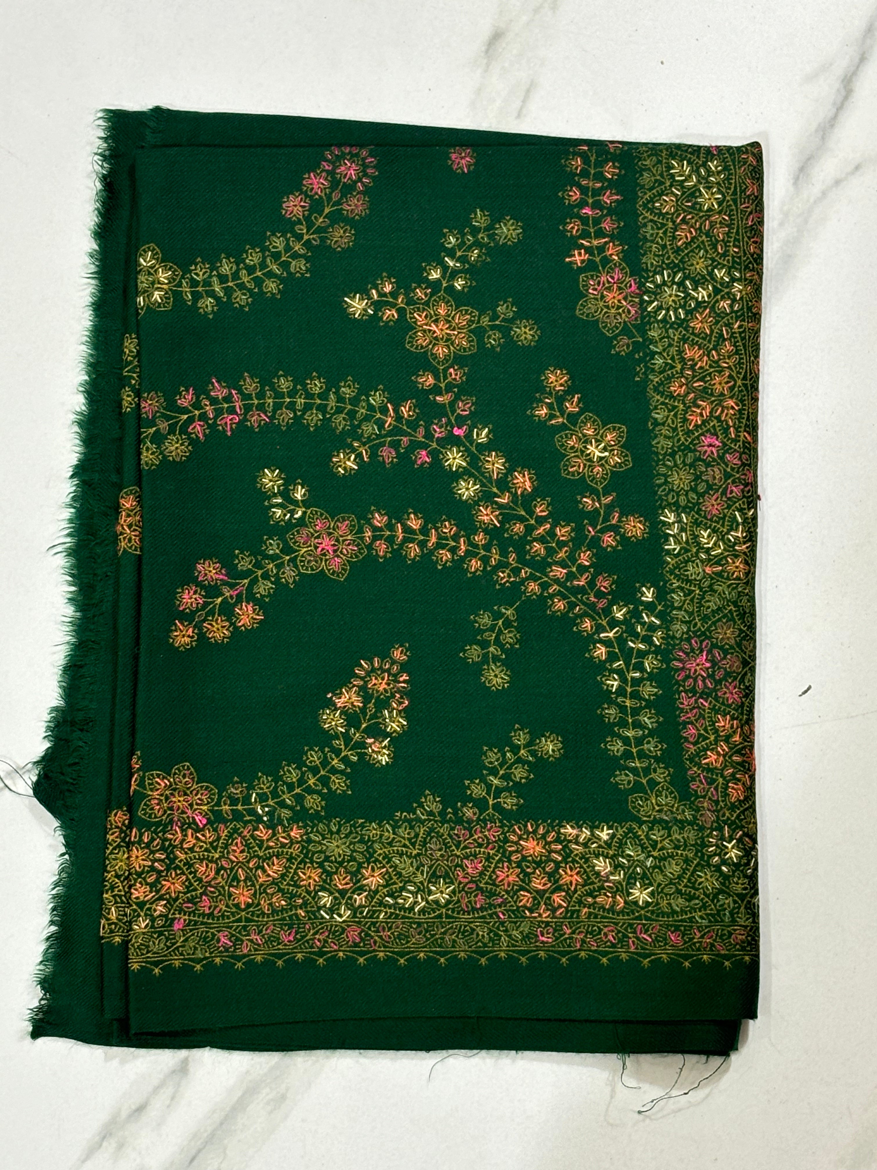 Pashmina Scarf | Hand Embroidery on Print