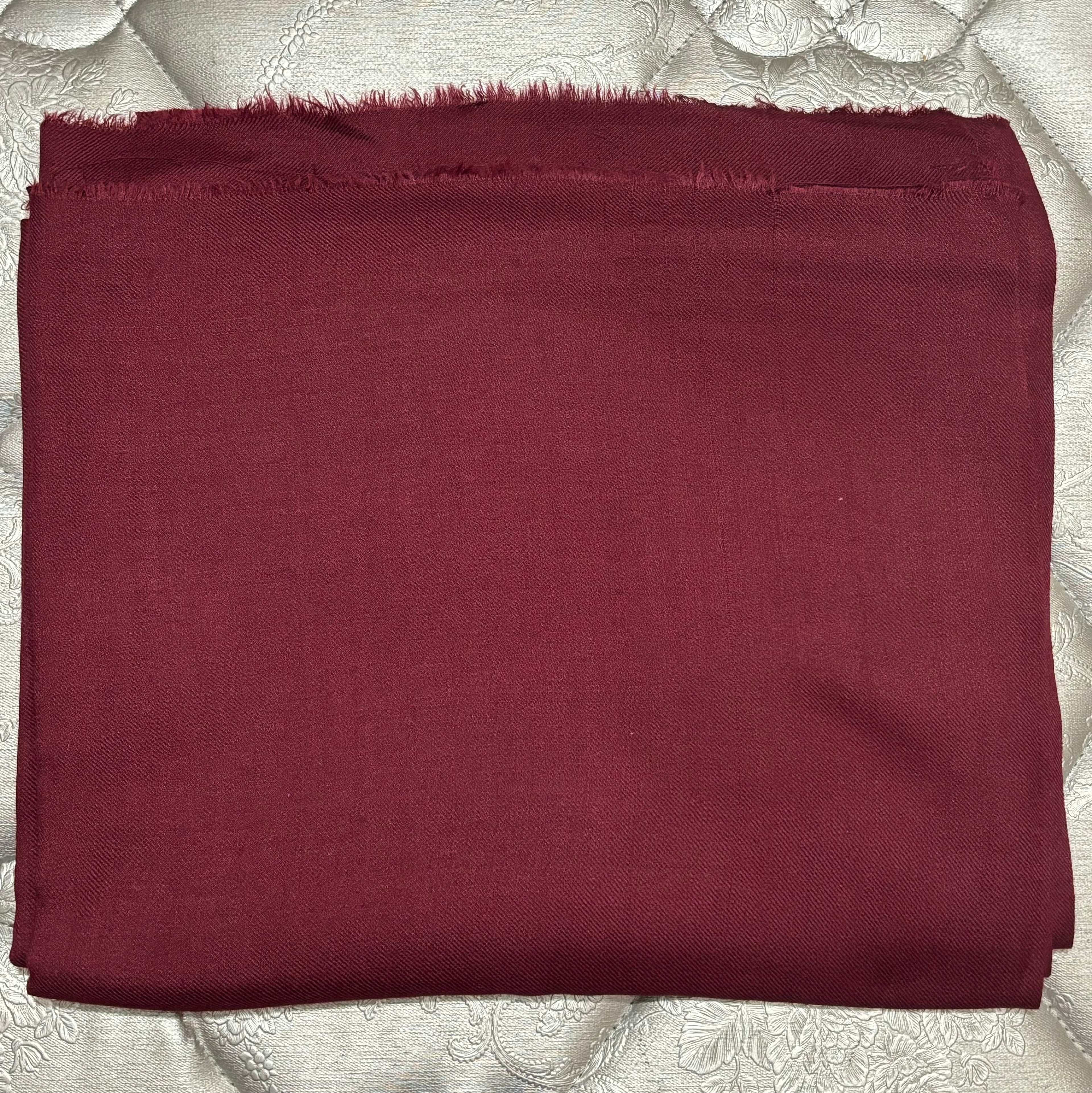 Dark Burgundy Plain Pashmina Pure