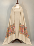 Skin Pashmina Kani Suit 3 Piece | Kani Border Shawl with Skin
